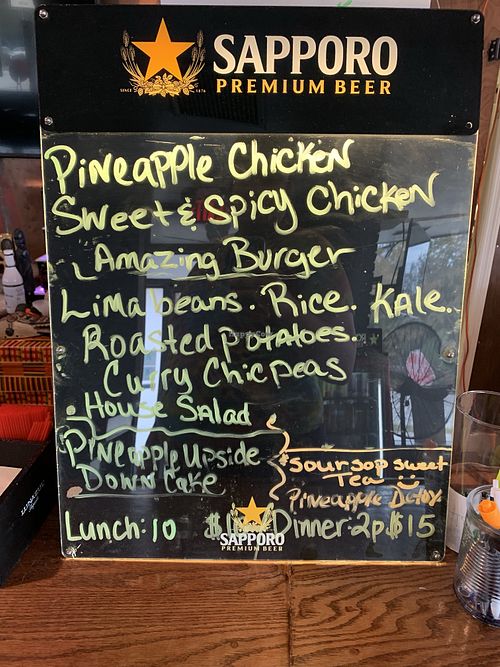 Menu goes 1 protein, 2 sides. at Vegan on Rivers in North Charleston