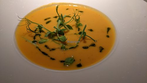 Sweet potato soup at Fellinis in Ambleside