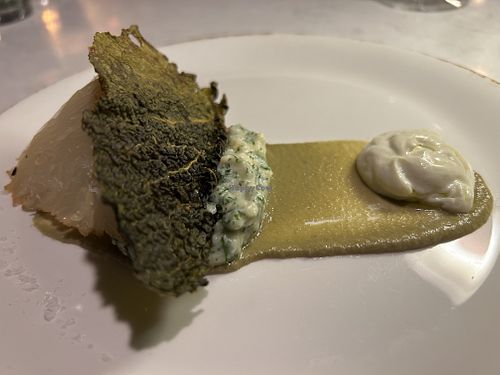 Roast Spring Cabbage (VG)
Chilled Dill Mash, Caper Cream, Mint Yoghurt  at Glas Restaurant in Dublin