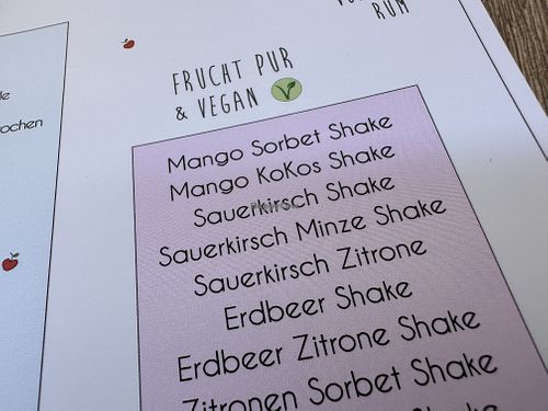 sorbet  at Café Latte Art in Dresden