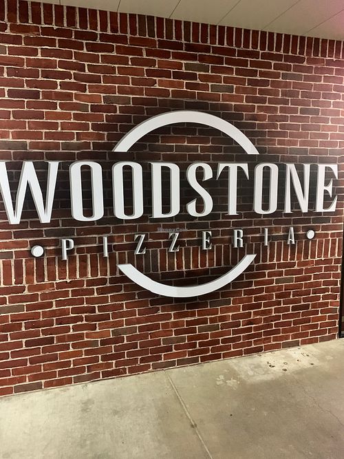 Entrance wall to woodstone pizzeria  at Woodstone in Bakersfield