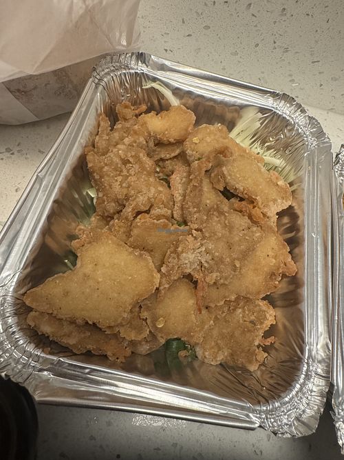 Crunchy Fried Chicken Salt Pepperr  at Harmony Vegetarian in Chamblee