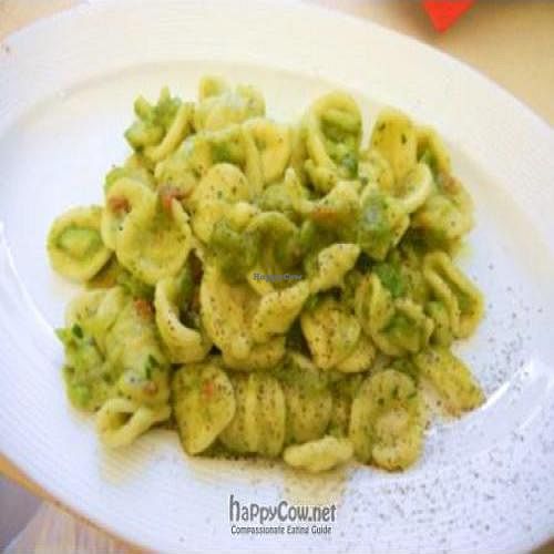 Vegan pesto orrecchiette at La Locanda di Are in Rome