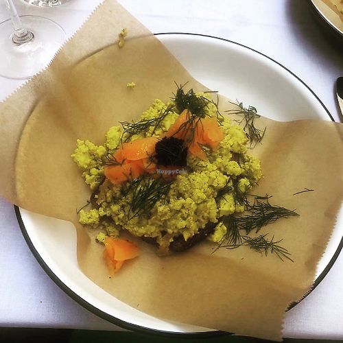 Scrambled tofu with carrot salmon  at Pepper & Ginny - Vegane Veinkost in Vienna