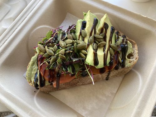 Avocado toast  at The Goods in Carlsbad