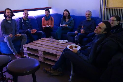 Getting energy for the board games at SaarVeggies in Saarbrucken