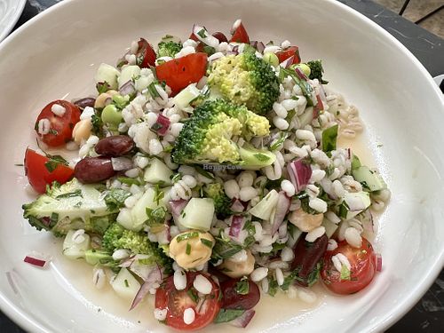 Salad with barley & red bean  at Broccoli Revolution - Charoenkrung in Bangkok
