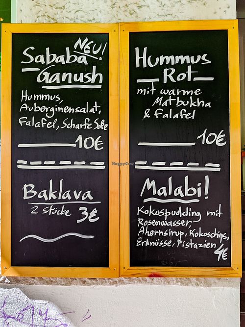 Specials of the day at Falafel Sababa at Falafel Sababa in Berlin
