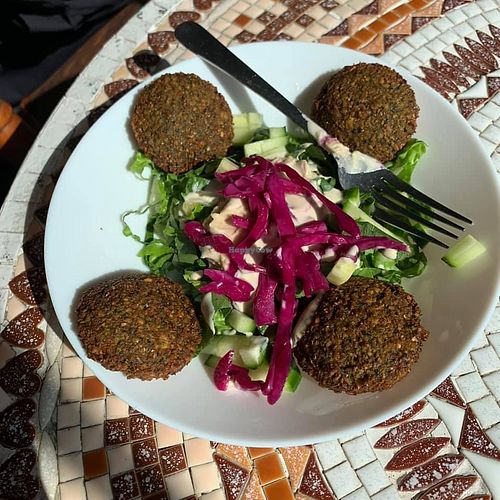 falafel at The Good Lands Cafe in Winnipeg