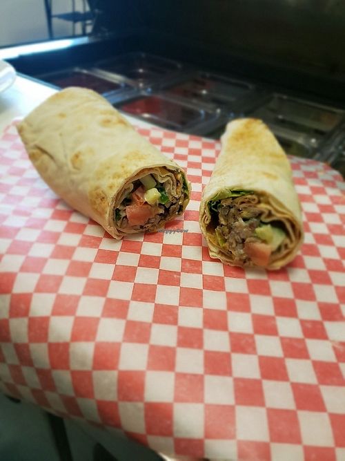 vegan wrap at The Good Lands Cafe in Winnipeg
