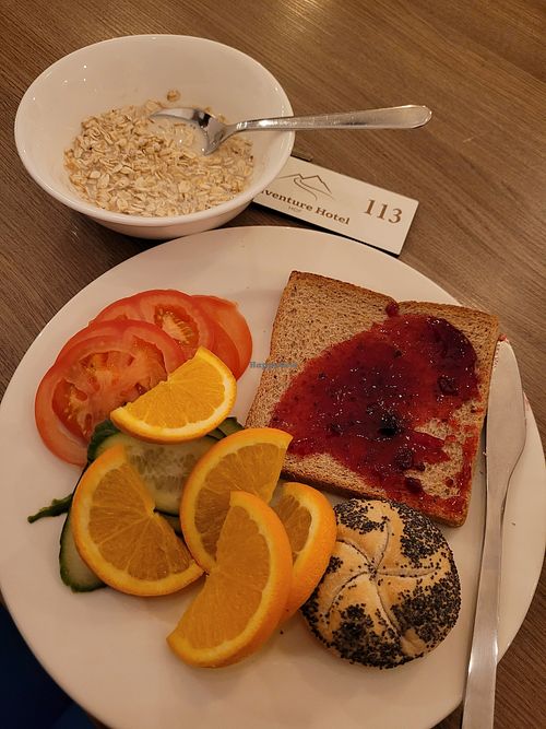 Breakfast from the buffet at Adventure Hotel Hof in Hof