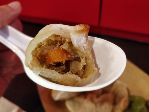 Inside the gyoza at Soji in Central Singapore