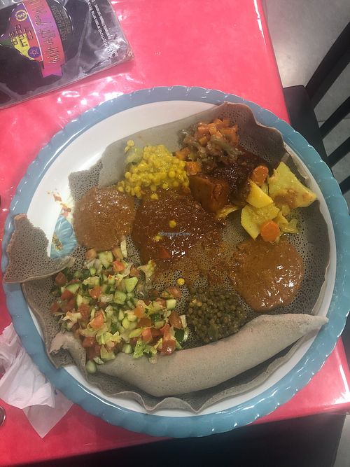 Bayenetu plate - A lot of food and delicious! at Fast Habesha in Eilat