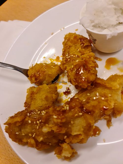 Banana tempura at Madame K's Vegan- CBD in Melbourne