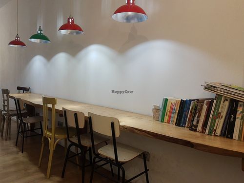 Shelf table at La Nòmada in Olot