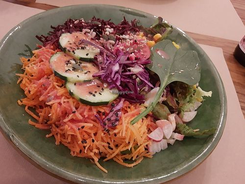 Rainbow salad at La Nòmada in Olot