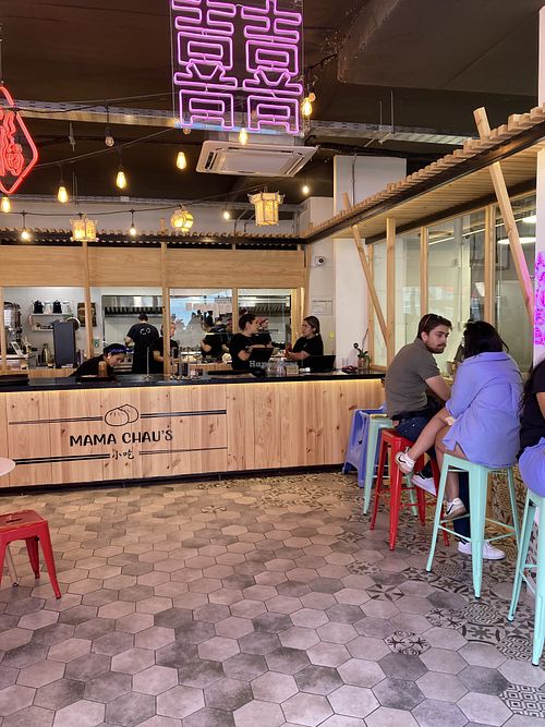 Inside  at Mama Chau's in Santiago