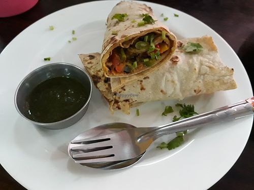 Vegan kathu roll at Chana Masala Express in Koh Phangan