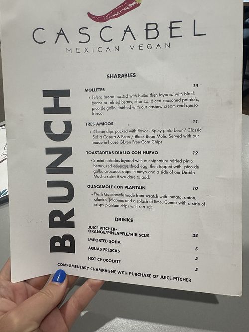 Menu   at Cascabel in Houston