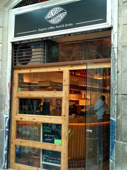 Cool exterior!  at The Vegan Corner in Barcelona