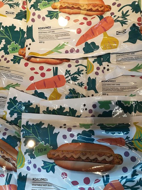 Vegan kale sausages at IKEA in Thiais