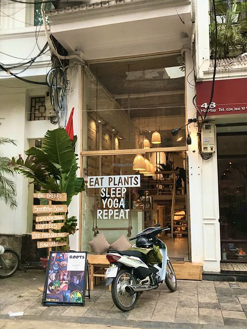 Cute storefront! at Roots in Hanoi