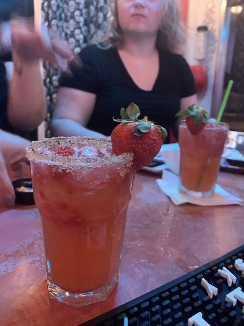 Homemade margaritas and margarita mix  at Roja in Hopewell