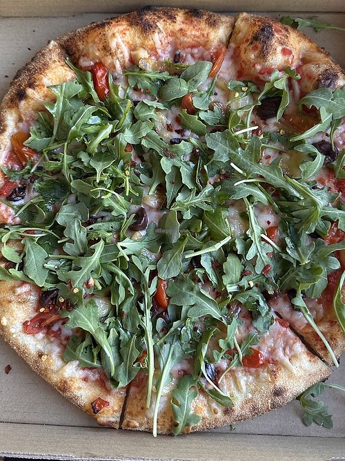 Vegan pizza with cheesee  at The Haul in Grants Pass