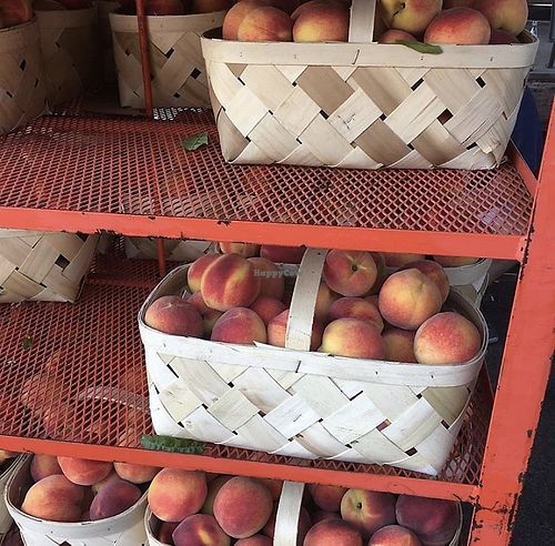 fresh peaches  at Opa Robby's Market in Athens