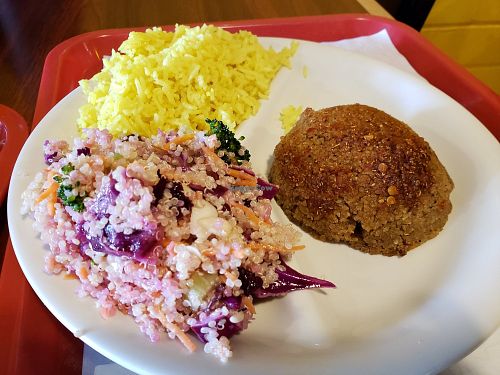 Vegan kibbeh at Sanaa's 8th St. Gourmet in Sioux Falls