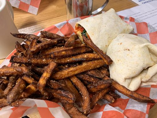Those fries!  at B-Side Grill in New Paltz