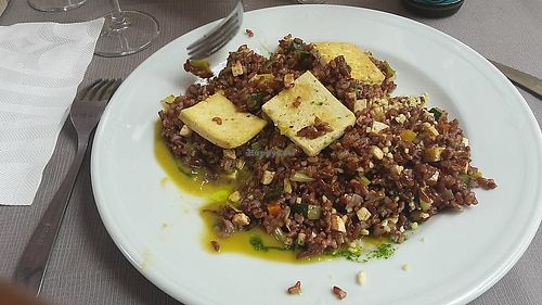 Red Rice with tofu at Tedone in San Sebastian