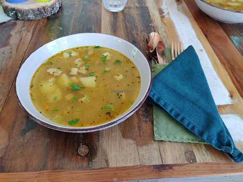 Lunch menu soup at Burina in Liptovsky Mikulas