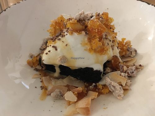 Brownie with toppings  at Lashings in Wellington