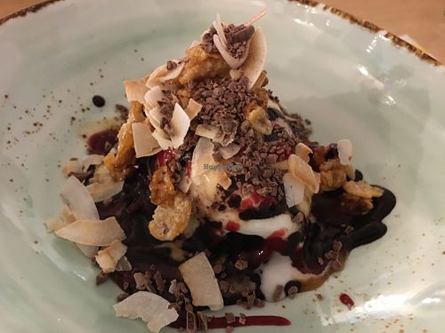 Brownie from the brownie bar at Lashings in Wellington