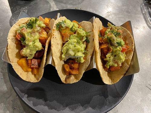 Sweet potato tacos (without feta)  at Organic Krush in Roslyn