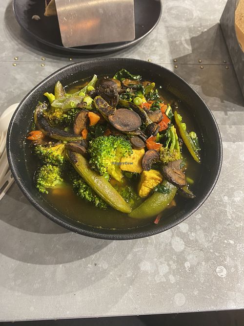 Vegan broth bowl  at Organic Krush in Roslyn