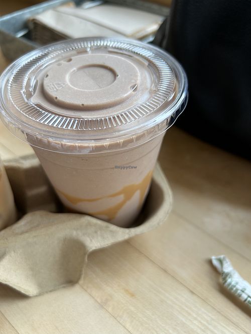 Nutty buddy protein smoothie  at Organic Krush in Roslyn