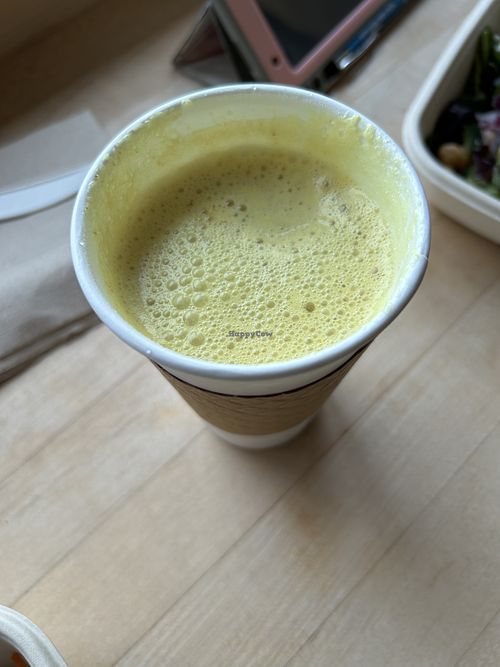 Golden mylk latte  at Organic Krush in Roslyn