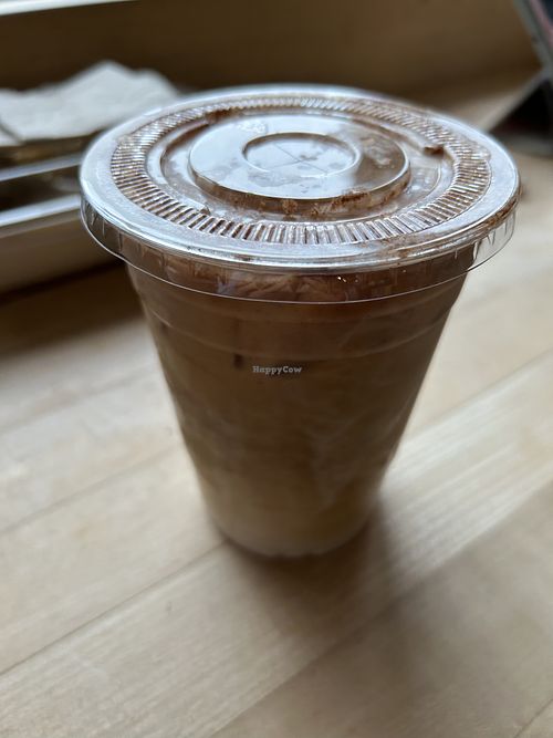 Coconut latte  at Organic Krush in Roslyn