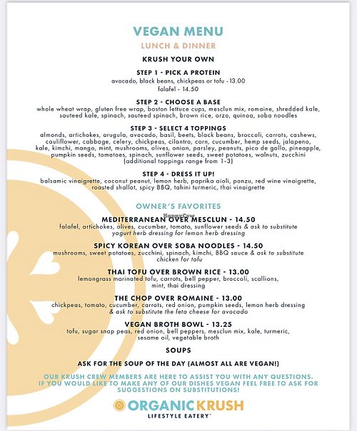   at Organic Krush in Roslyn