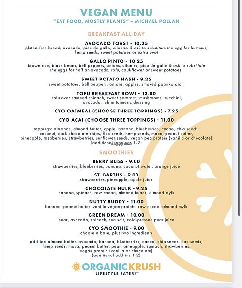   at Organic Krush in Roslyn