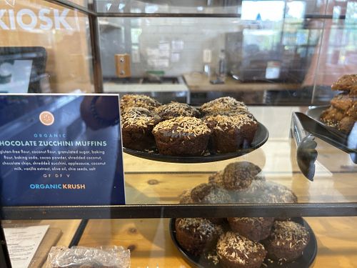 Vegan chocolate zucchini muffins   at Organic Krush in Roslyn
