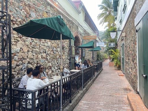 Outside  at Greengos Caribbean Cantina in St Thomas