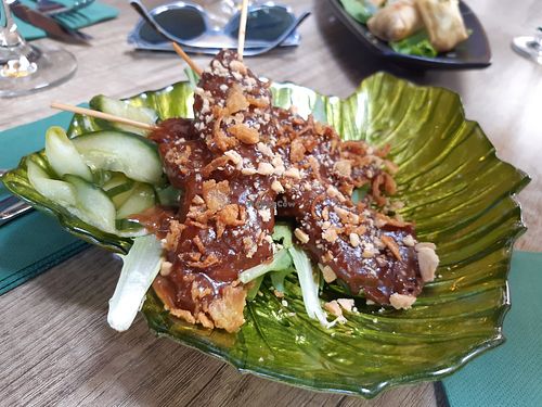 Vegan satay at Okay Lah in Valencia