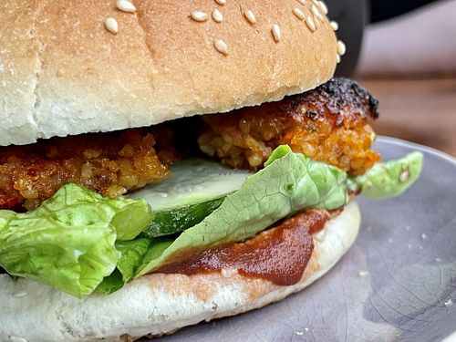 burger at Roter Elephant Café & Restaurant in Erfurt