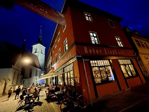 outside at Roter Elephant Café & Restaurant in Erfurt
