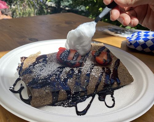 Strawberry Fields vegan crepe  at Café Crêpe in Big Bear Lake