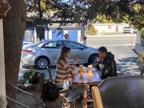 Drive thru, Outdoor seating  at Café Crêpe in Big Bear Lake
