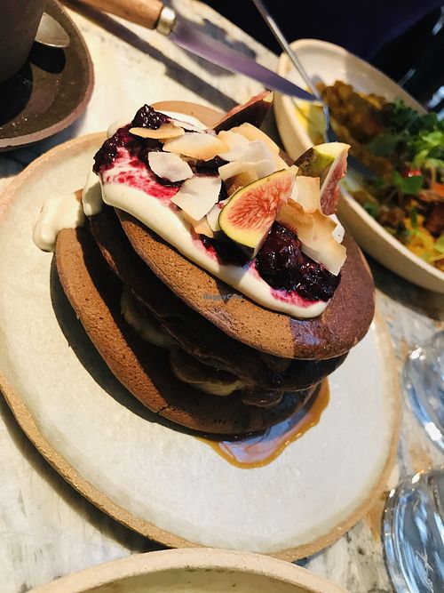 Chocolate pancakes (must try 😋) at MESA Restaurant in Paris